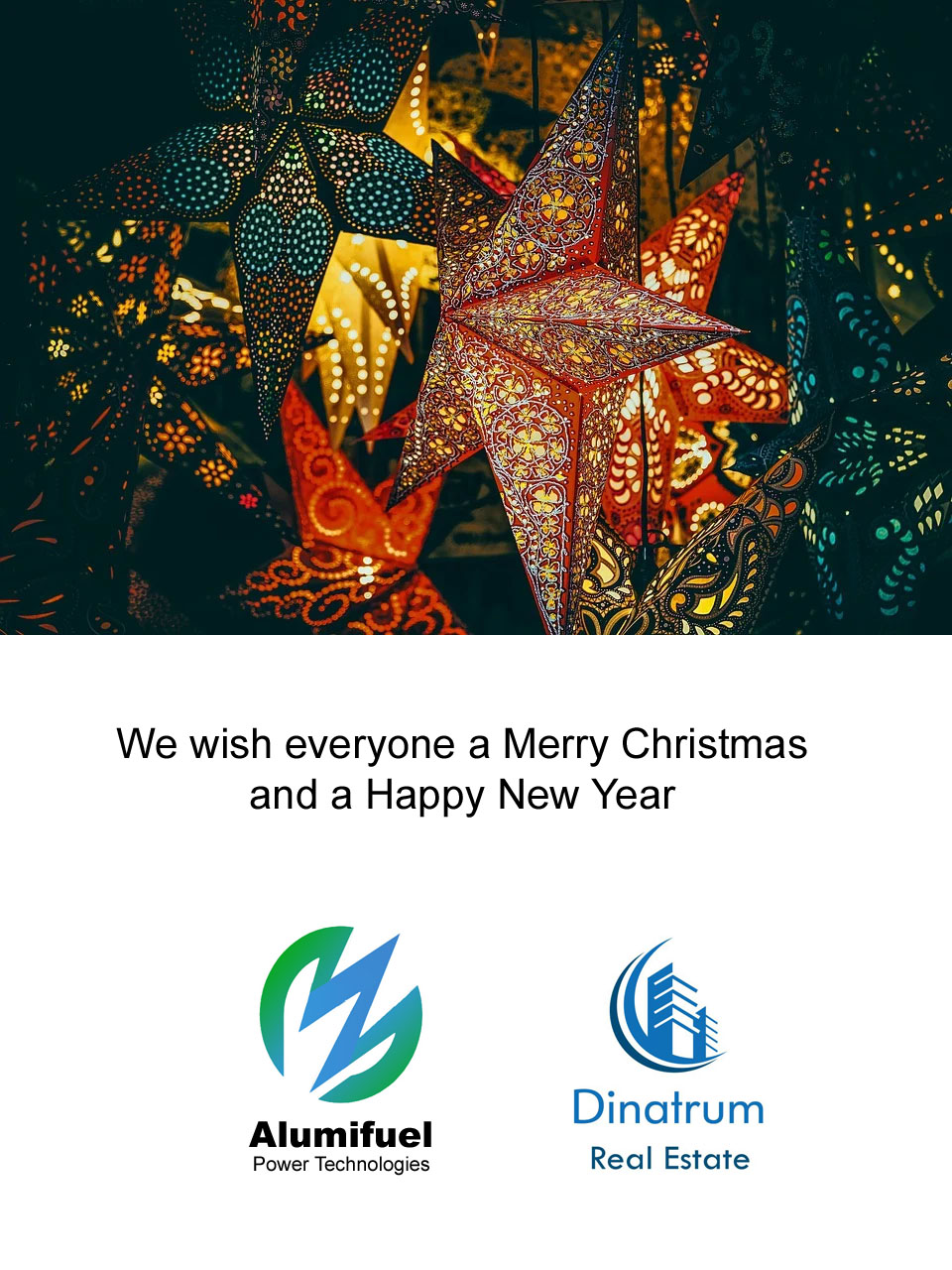 Alumifuel and Dinatrum wish everyone a Merry Christmas and a Happy New Year!